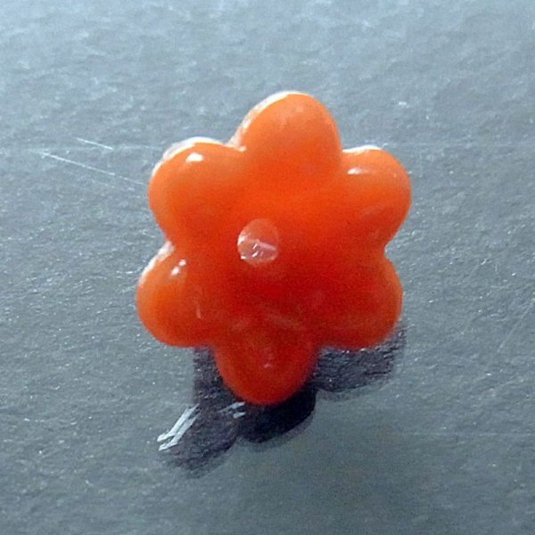 画像3: ジャパンヴィンテージガラス花型ビーズ　 (3)