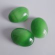 画像1: ジャパンヴィンテージガラス カボション　ひすいグリーン 12×16mm　5個 (1)