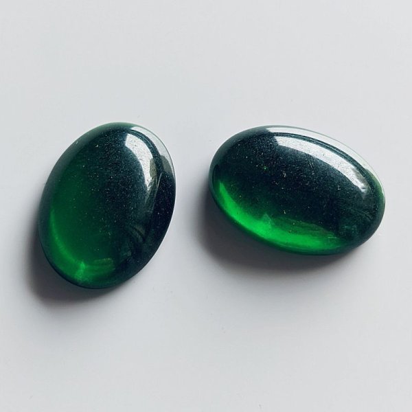 画像4: ジャパンヴィンテージ　オーバルカボション　ナギット　グリーン　18×25mm (4)