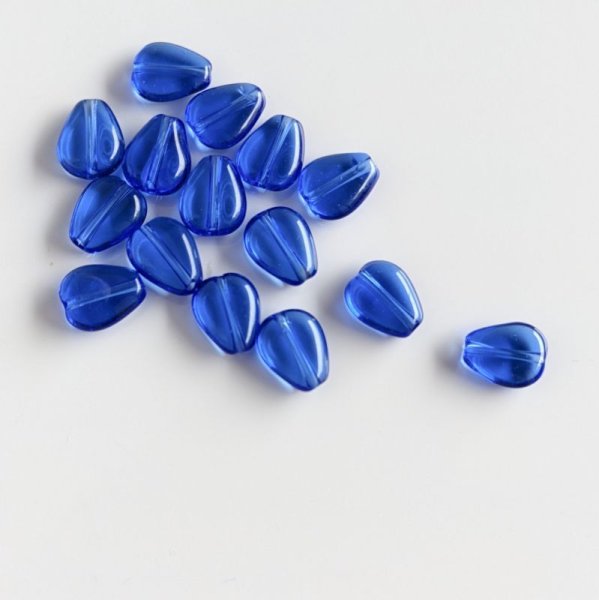 画像3: ジャパンヴィンテージ ビーズ　10*8.5mm　ブルー　6個 (3)