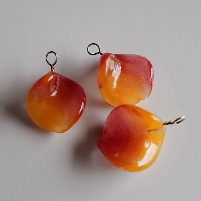 画像1: 手作りベネチアンガラス　ツイスト　オレンジ