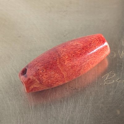 画像1: 天然スポンジサンゴ ビーズ 棒状ビーズ F